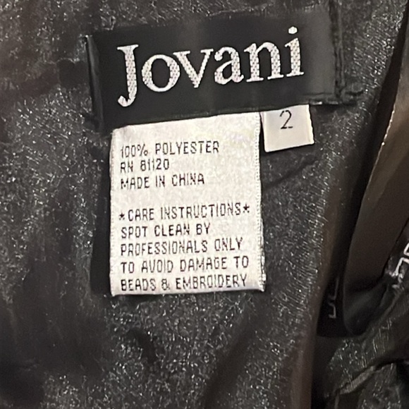 👗NWT Jovani Sz 2 sweetheart neck strapless mermaid ball gown black dress - Picture 8 of 16
